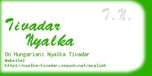 tivadar nyalka business card